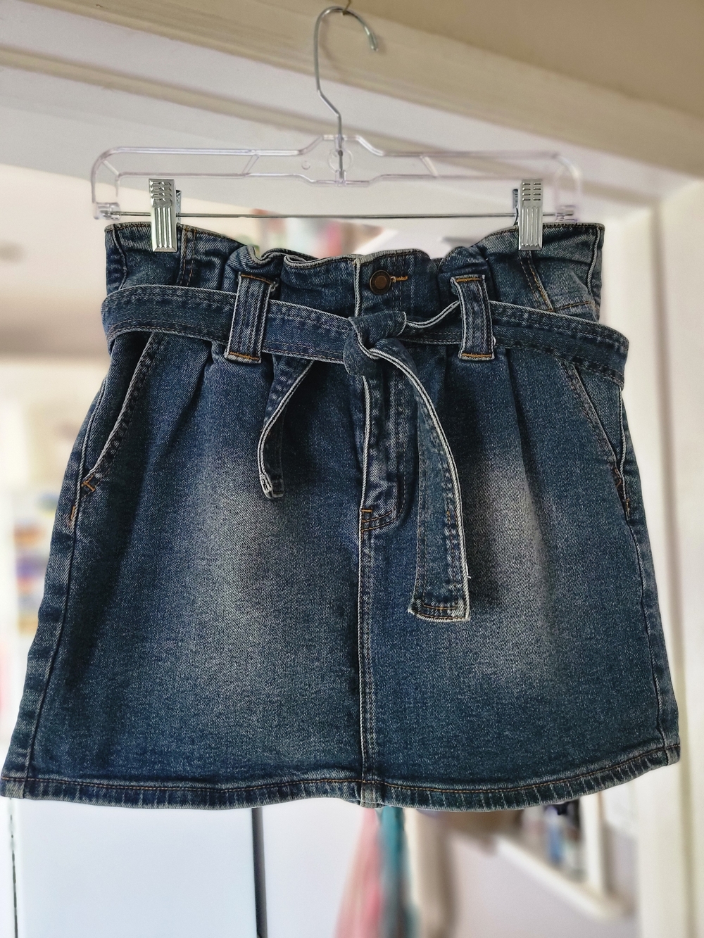 Angel Kiss Dark Blue Denim Mini Skirt